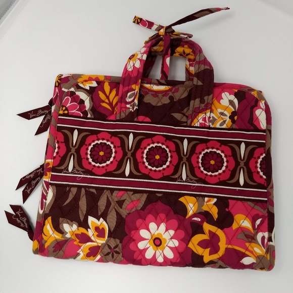 VERA BRADLEY FOLD UP FLORAL COSMETIC BAG - Picture 2 of 5